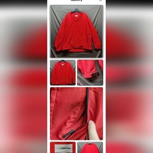 Cutter & Buck XXXL CB WindTec Men's red windbreaker pullover